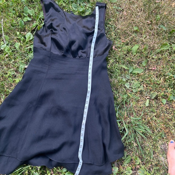 Vintage y2k flare a line black mini dress - Picture 9 of 10